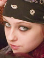 Punk babe Liz strips