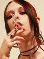 Corset and cigarette