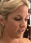 blonde hottie shows tits and ass in mall