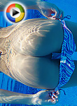 Midwest girl sucking cock in the pool