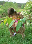 Beata Undine peeing in the woods