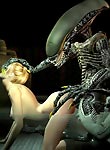 Sweet 3d babe having sex with alien
